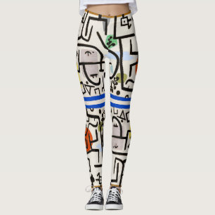 Leggings d'art Abstrait inspirés par Klee