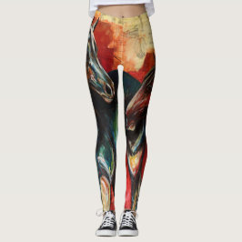 Leggings d'art "Blue and Gus"