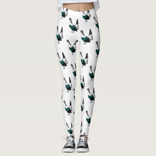 Leggings d'art d'oiseau capercaillie