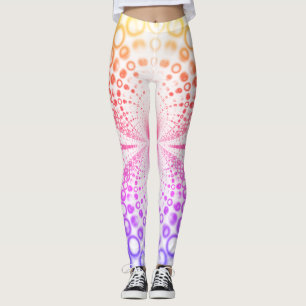 Leggings d'art fractieux colorés