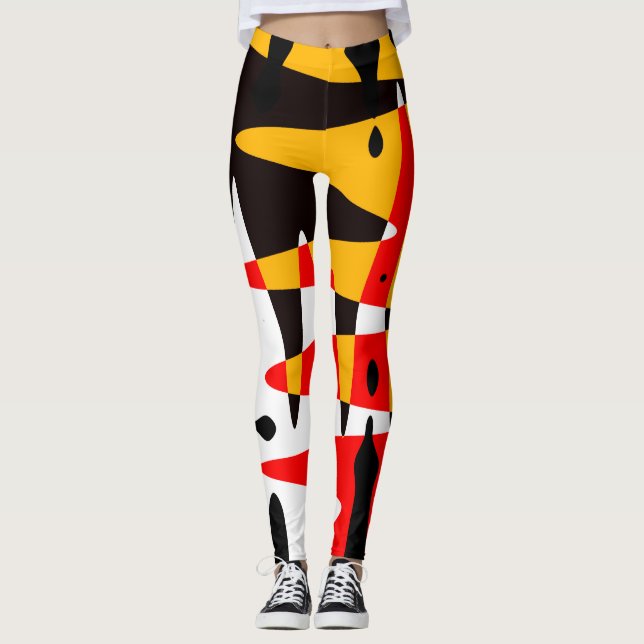 Leggings d'art moderne 4 Nations Leggings d'art au (Devant)