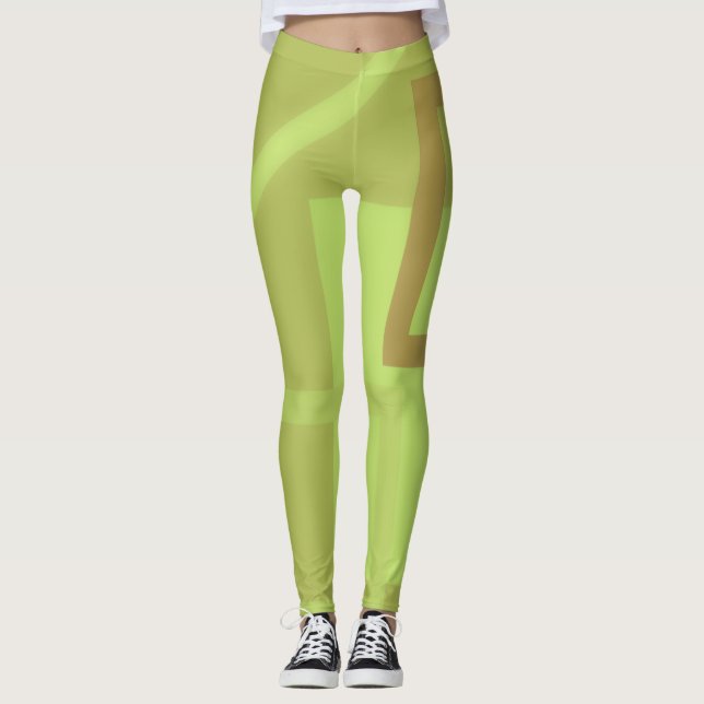 Leggings d'Art Moderne Vert (Devant)