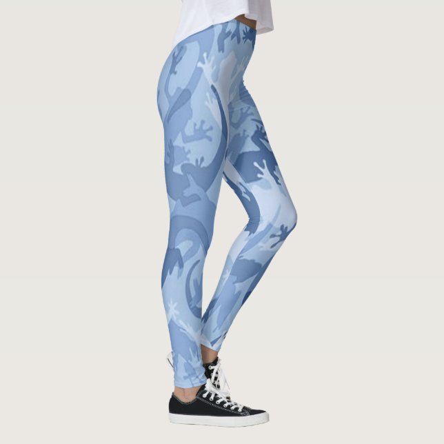 Leggings de camouflage en Reptile Bleu (Droite)
