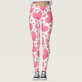 Leggings de Coeurs roses