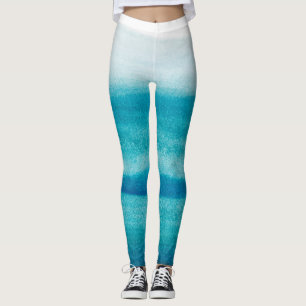 Leggings de coloris bleu Ombre