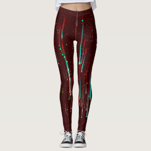 Leggings de conception 3D numérique colorés – Ajus