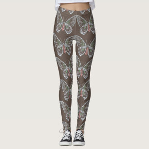 Leggings de conception en pierre de papillon