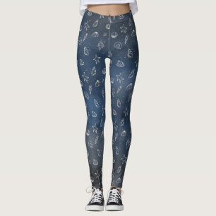 Leggings de coquillages en mer foncée