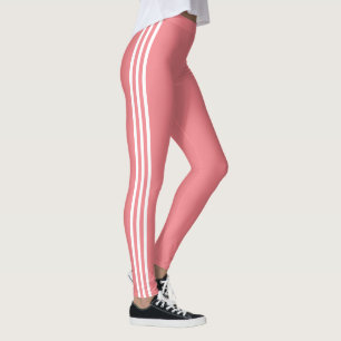 Leggings de couleur saumon avec rayure latérale bl