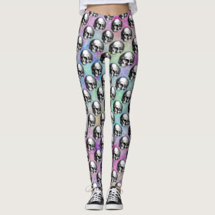Leggings de crâne arc-en-ciel
