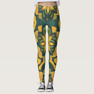 Leggings de déco d'intérieur vibrants - Motif sans