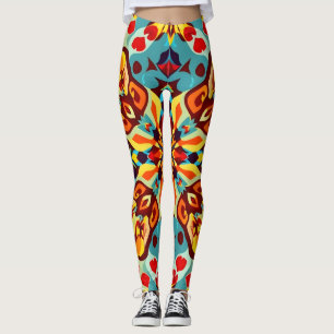 Leggings de décor vibreux - Motif symétrique