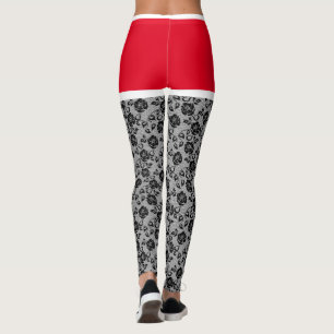 Leggings de dentelle noire Faux