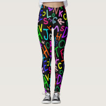 Leggings de divertissement Alphabet