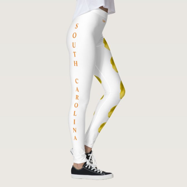 Leggings de fleurs de jessamine jaune de Caroline  (Droite)