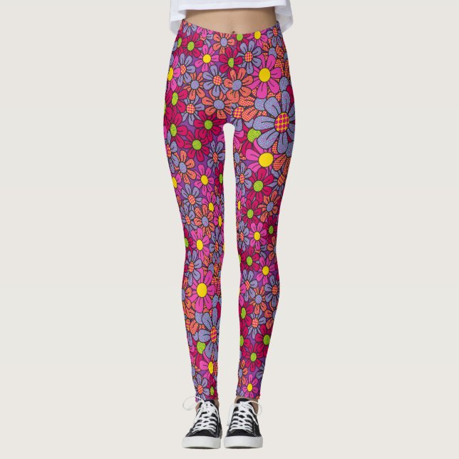 Leggings de flûte à fleurs (Devant)