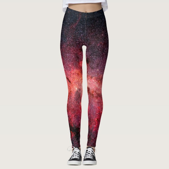 leggings de galaxie rouge (Devant)