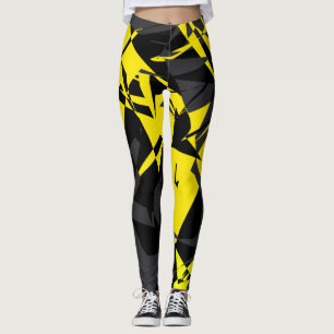Leggings de géométrie d'art abstrait funky