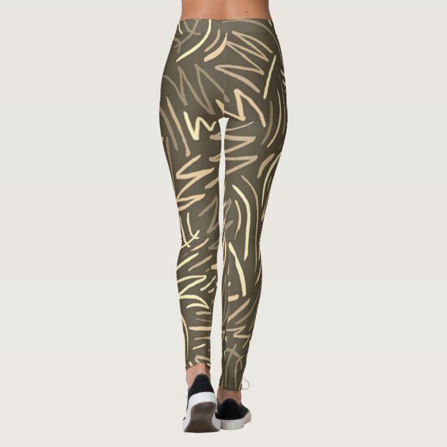 Leggings de gribouillages de ton (Dos)