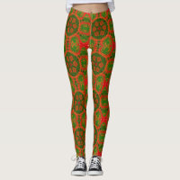 Leggings de Kaleidoscope orange et vert