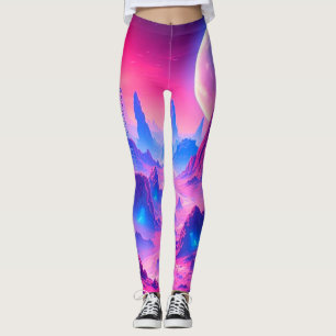 Leggings de la planète Alien de néon   Sport