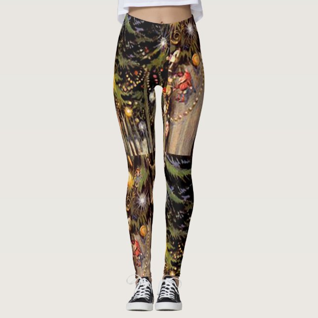 Leggings de la voie de Noël (Devant)