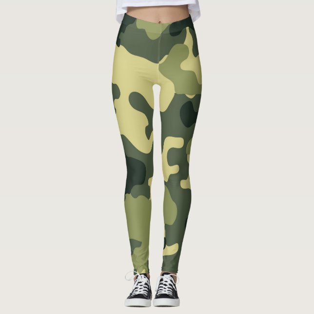 Leggings de l'armée Green Camo (Devant)