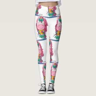 Leggings de licorne blanche