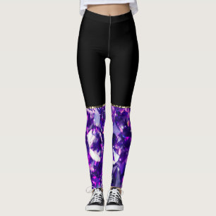 Leggings de losange pourpre