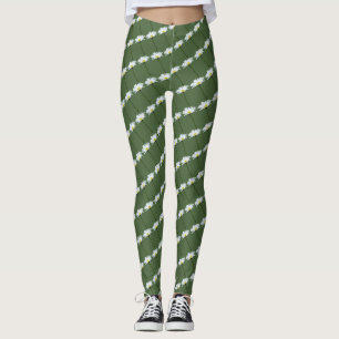 Leggings de marguerite Blanc Fleur sauvage de marg