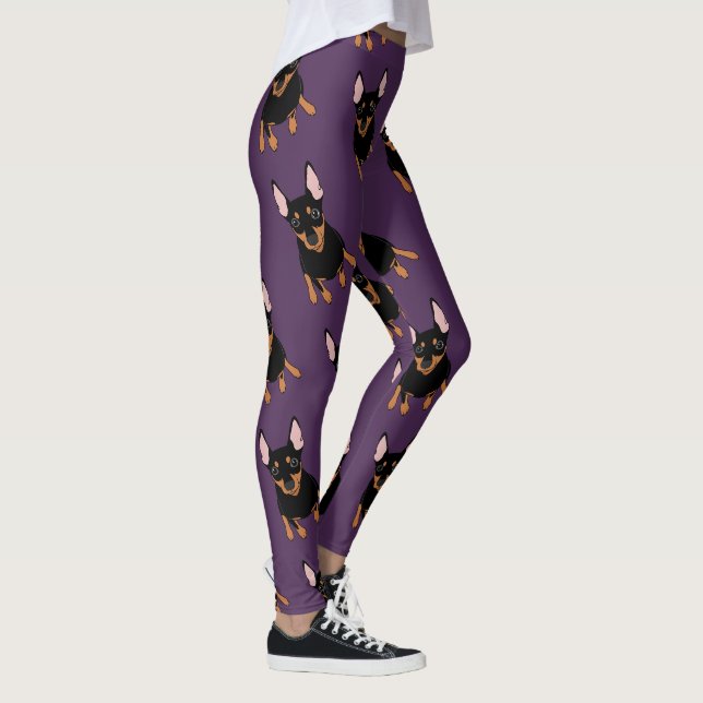 Leggings De minute de Pin guêtres de Pinscher miniature (Droite)