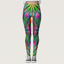 Leggings de mode floral fractal