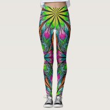 Leggings de mode floral fractal