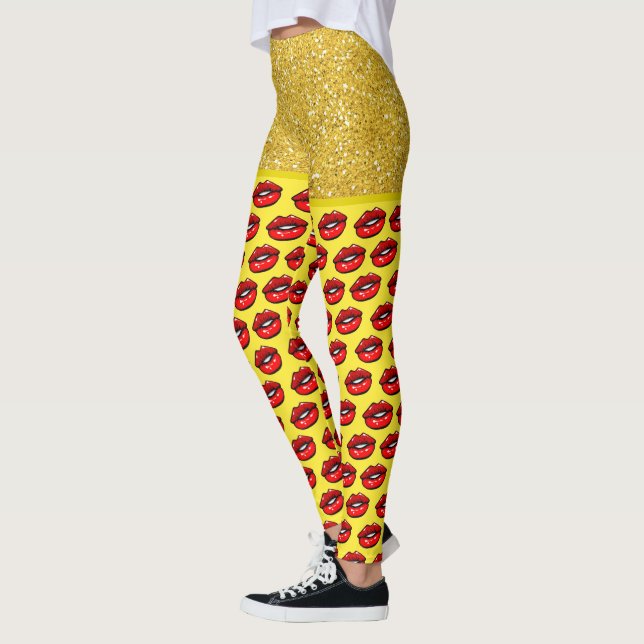 Leggings de mode LIPS (Gauche)