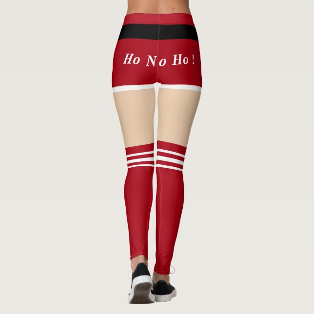 Leggings de Noël Design du Père Noël Drôle (Dos)