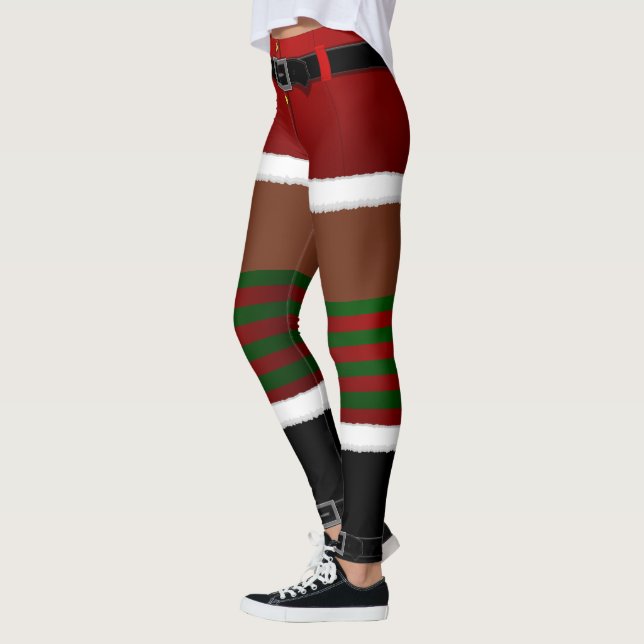 Leggings de Père Noël Africaine Drôle Leggings de  (Gauche)