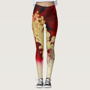 Leggings de photos florales à fleurs d'Hibiscus, M