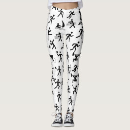 Leggings de Pictogramme de sport - doux et stretch