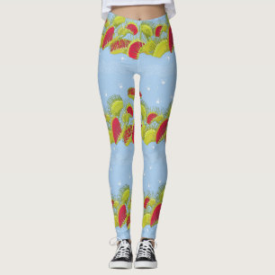 leggings de piège à mouches bleues