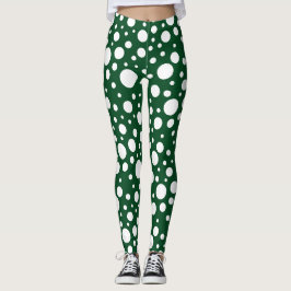 Leggings de points verts