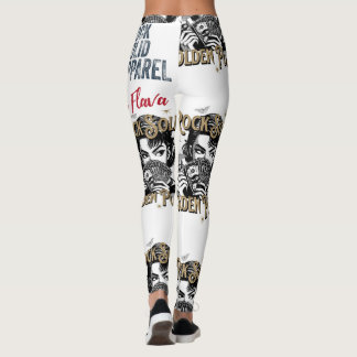 Leggings de puissance dorée pour femmes