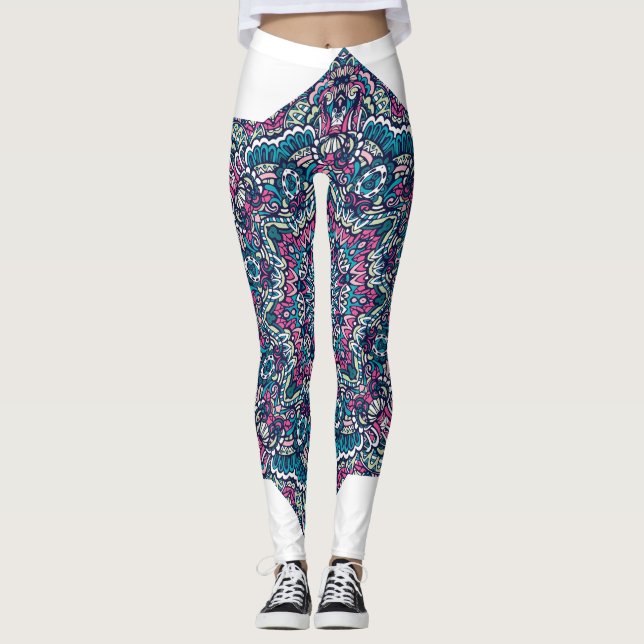 Leggings de rêve Mandala Psychedelic vibrants (Devant)
