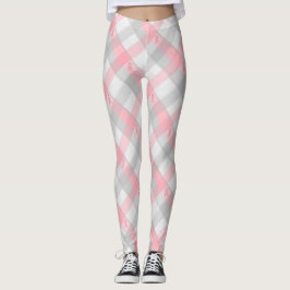 Leggings De ruban de plaid guêtres roses AVANT JÉSUS CHRIST