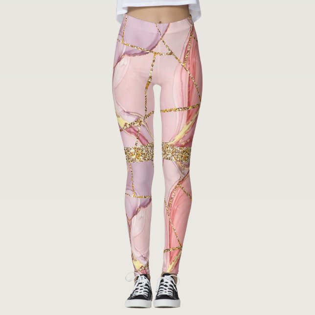 Leggings de sport de poussins roses (Devant)