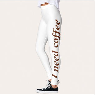 Leggings de sport pour femmes 'J'ai besoin de café