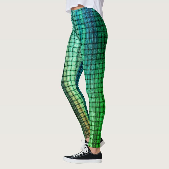 Leggings de tissage vert Iridescente (Gauche)