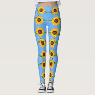 Leggings de tournesol Ciel bleu