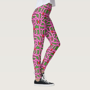 Leggings de tuyaux métalliques 3D