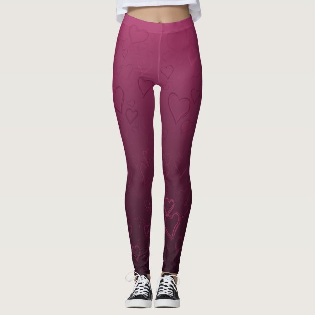 Leggings de Valentine Coeurs compliqués Leggings (Devant)