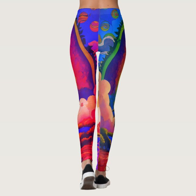 Leggings de voyage psychédélique : Hippie Vibes &  (Dos)